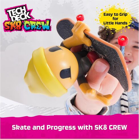 Tech Deck SK8 Crew Fun Box ، Portable Transforming SK8 Park مع 4 أصابع و 5 أرقام ، ألواح التزلج المصغرة القابلة للتحصيل ، ألعاب الأطفال للأعمار 5 وما فوق in Kuwait