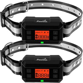 GPS Wireless Dog Fence - 2 Dog Set - GPS Signal Boost, AI Scene Recognition, Radius from min 33 to max 1000 Yards, IPX7 Waterproof, Containment System for Medium and Large Dogs