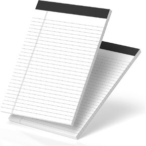2 حزمة منصات قانونية 8.5 × 11 منصات الملاحظات البيضاء 8.5 × 11 منصات الكتابة المثقبة من Notepad Micro منصات ورق مقصودة على نطاق واسع من الورق 30 ورقة دفتر لقوائم المهام واللوازم المكتبية