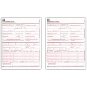 نماذج مطالبة NEW CMS 1500 - HCFA (الإصدار 02/12) 500 لكل REAM (حزمة 2)