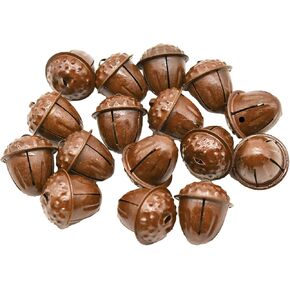 16pcs 1.2inch Rusty Acorn Jingle Bells Vintage Rusted Pinecone Metal Bells for Diy Craft Christmas Weath Holiday Home Decoration