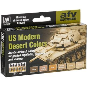 مجموعة Air Model Model - ألوان الصحراء الحديثة ، 17 مل (حزمة من 6)