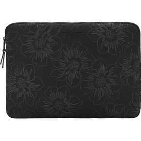 kate spade new york Saffiano Laptop Sleeve 16 Inch - Black - Compatible with All MacBook M Series Devices