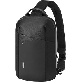 حقيبة حبال Moko Compact EDC لـ IPAD Pro M4 & Air M2 2024 الجديدة بحجم 13 بوصة ، حقيبة كتف من الصدر الحد الأدنى للتنقل يوميًا ، حزام واحد صغير لليوم لـ 13 "Macbook Air M3/Pro ، Black