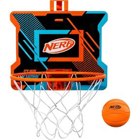 مجموعة Nerfoop Slam Mini Basketball Hoop Set - Pro Hoop Mini Basket مع كرة السلة Nerf Foam - حافة محملة Spring Great for Dunking - غرفة نوم مثالية + ملحق Office