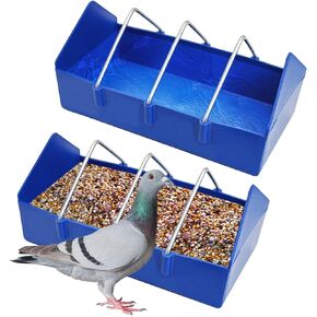 Hamiledyi 2 Pack Pigeon Fearer ، حاوية فتحة موزع الطيور ، تغذية حاوية الفتحة الدائمة السميكة ، قسم الأسلاك الفولاذية القابلة للإزالة للضعف حمامات الطيور فراخ البط (الطول: 8 ")