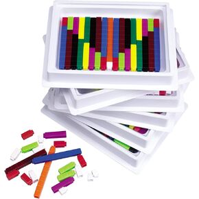 موارد التعلم Cuisenaire Multi-Pack Connecting Rods ، 444 RODS في صواني (LER7481)