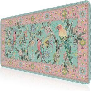 iCasso Pink Desk Pad Mat, XXL Large Mouse Pad, Desk Matt for Desktop, Anti-Slip Big Mousepad with Stitched Edges, Mouse Mat for Computer(Pink)
