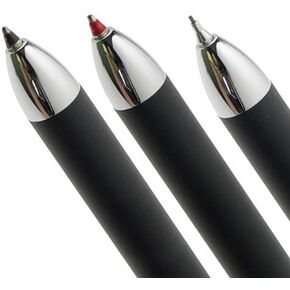 Cross Tech3 Satin Black Multi -Function Pen - قلم رصاص بحجم 0.5 مم ، وإعادة ملء الحبر الأسود ، وإعادة ملء الحبر الأحمر في قلم واحد.