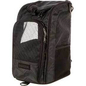Sherpa Deluxe Guaranteed On Board Convertible Pet Carrier & Backpack, Black, Medium