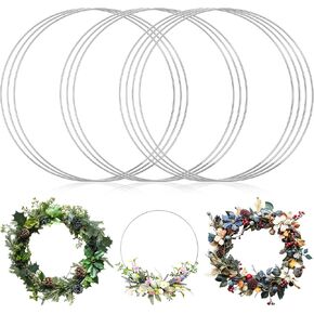10 PCS Metal Floral Hoops 10 inch Dream Catcher Macrame Rings ، حلقات معدنية فضية لزخارف طاولة مركزية DIY