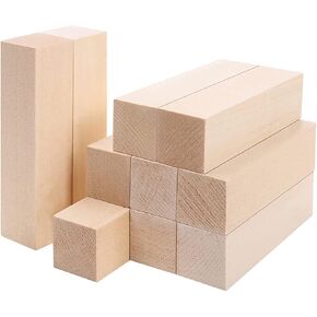 30 Pcs Basswood Carving Blocks, 4 x 1 x 1 inch Whittling Bass Wood Blocks Kit, Carving Soft Wooden Block for Beginners and Professional Artists DIY Wood Carving Crafts