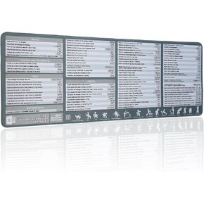 Excel Formulas mousepad ، excel وظائف الصيغ ورقة الغش لوحة كبيرة الماوس ، اختصارات Excel (وظائف Excel والصيغ 80x30 سم)