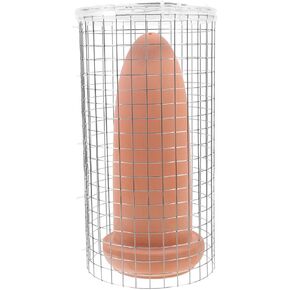 BESPORTBLE Fish Breeding Cones Cave: Shrimp Breeding Bucket - Ceramic Spawning Cone Spawning Fish Tank Spawning Bucket with Grid for Discus Shrimp, 8.97 * 4inch