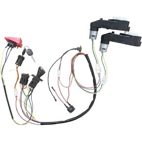 ﻿ 6V 12V 18V 24V DIY Wires Harness Conversion Kit for Kid's Ride On Toys Electric Car,Set of Wire Harness Switch Motor Gearbox for Power Wheels Upgrade Trax Replacement Parts (12V)