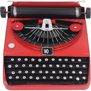 Vintage Typewriter Model, Retro Typewriter Building Set, Home Decoration Ornaments Handcrafted Iron Decor for Home, Office, Studios, and Cafes, Adult Kids 6+