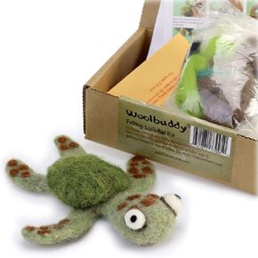 وولبودي إبرة الطقم لتلبيس الكبار المبتدئين ، حرفة Sea Turtle DIY ، تشمل الصوف والأدوات والتعليمات للمشاريع الممتعة