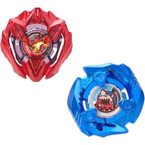 Gyro X Set, Buster Dran UX and Keel Shark, 2 Attack Type Right Spinning Tops, Great Toy Gift for Boy Kid 6+