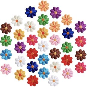 36pcs بقع زهرة الحديد على ، 1.57x1.57inch زهرة زين ، 12 لون