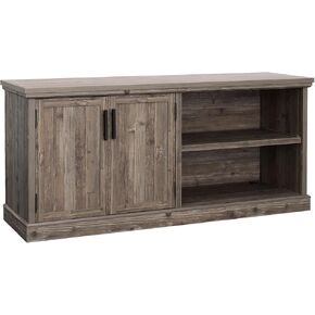 Sauder Aspen Post Commercial Office Credenza, W: 65.12" x D: 19.29" x H: 29.72 ", Pebble Pine
