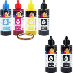 Koala 400ml Sublimation Ink Rechning Bottles بالإضافة إلى 200 مل من الحبر الأسود السود