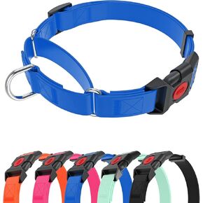 طوق الكلب Martingale المقاوم للماء ، تدريب قابل للتعديل لا يطوق كلاب قسيمة مع مشبك سرعان ما للكلاب الكبيرة المتوسطة