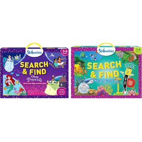 Skillmatics Search & Find Disney Princess and Search & Find ، لعبة تعليمية ، مثالية للأطفال ، الأطفال الصغار الذين يحبون الألعاب ، الأنشطة الفنية والحرف ، الهدايا للفتيات والفتيان الذين تتراوح أعمارهم بين 3 ، 4 ، 5 ، 6