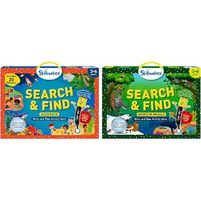 Skillmatics Search & Find Megapack and Search & Find Animals Bundle ، لعبة تعليمية ، مثالية للأطفال ، الأطفال الصغار الذين يحبون الألعاب ، الأنشطة الفنية والحرف ، الهدايا للفتيات والفتيان الذين تتراوح أعمارهم بين 3 ، 4 ، 5 ، 6