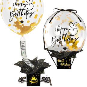UQM Upgraded Birthday Money Box for Cash Gift Pull, Funny Pull Money Balloon Box Happy Birthday Surprise Set, Birthday Gifts for Women Men Best Friend Girlfriend Wife Sister in Kuwait