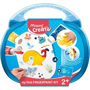 Maped Creativ - مجموعة طلاء الإصبع الأولى للأطفال - 4 سمات - آمنة للأطفال - الأعمار 2+ (907004)