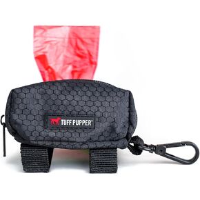 Tuff Pupper Dog Poop Bag حامل | يعمل مع أي كلب مقود | موزع كيس النفايات السحاب | مقاومة للماء مع مقطع مقاوم للصدأ | تصميم خفيف الوزن مريح | الحقائب غير المدرجة
