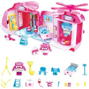 لعبة Super Wings Doctor Kit ، ألعاب Super Wings Doctor ، يلعب أطباء مروحية الإنقاذ Dizzy Toddler ، 2 في 1 ألعاب قابلة للتحويل وتظاهر Doctor Playet Toy ، Doctor Kit للأطفال الصغار الذين تتراوح أعمارهم بين 3 4 5 6 7 8 9