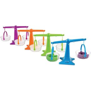 Learning Resources 93405 Nestable Pan Balances Set of 4, Multi