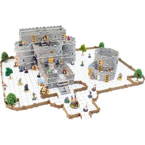Regent Castle Set - Mini Dungeon Castle Cavern DND Terrain for Tabletop RPGs, Dungeons & Dragons, Pathfinder, War Gaming, and More! by DCD (316+pcs, 14sqft, 48areas)