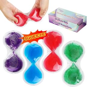 Wiysme Mini Sensory Fidget Toy Toy Pack - 9pcs مجموعة ألعاب Squishable Squished ، 3Pack Mini Cube ، الكرات ، القطرات ، تعود دائمًا إلى شكلها ، 3 ألوان