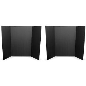 منتجات Flipside Products 36 "× 48" لوحات مشاريع الرغوة للعروض التقديمية ومعرض العلوم والمشاريع المدرسية وشاشات الأحداث ولوحة صور Trifold - Total Black - 2 Pack