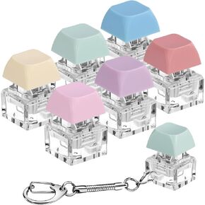 Axlksia 6 PCS لوحة مفاتيح تململ لعبة ، Fidget Clicker Keyboard keychain ، هدايا تململ الزر للبالغين لتخفيف التوتر ووقت مرور (ملون) (النمط C)