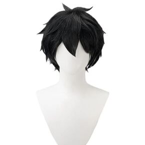 Kira Kira Dan Heng Cosplay لعبة Wig Game Honkai: Star Rail Cosplay Wig Short Straight Black Hair Barty Party Wig for Men Women