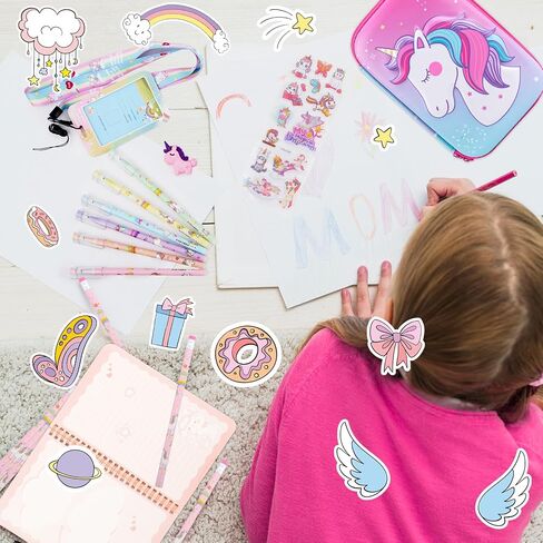 Unicorn Pencil Case, Cute Pencil Case for Girls, 3D EVA Large Capacity Pink Pencil Pouch for Kids, Kawaii Stationery Set School Supplies Pencil Box for Kids 3+, Christmas Gifts for Kids Girls in Saudi Arabia