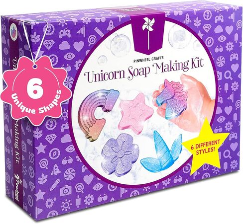 DIY Soap Making Kit for Kids and Adults with Flowers and Butterflies – Includes Base, Molds, Colors – Make Your Own Soap – Arts, Crafts Gift for Girls Ages 6-12 in Kuwait
