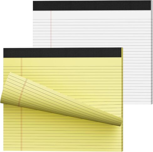 11" x 9.5" Legal Pads College Ruled Notepad 2 Pack Pink & Purple Colored Note Pads 30 Sheets Lined Paper Pads 80 GSM Legal Pad Perforated Writing Pads with Sturdy Back for School, Office, Home in Kuwait