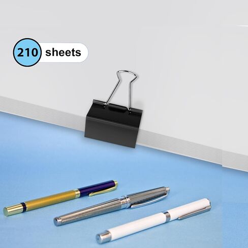 Ufmarine 72 Pcs Large Binder Clips, 1.6 Inch Length for Office, 0.65 inch Capacity, Big Paper Clamps for Office in Saudi Arabia