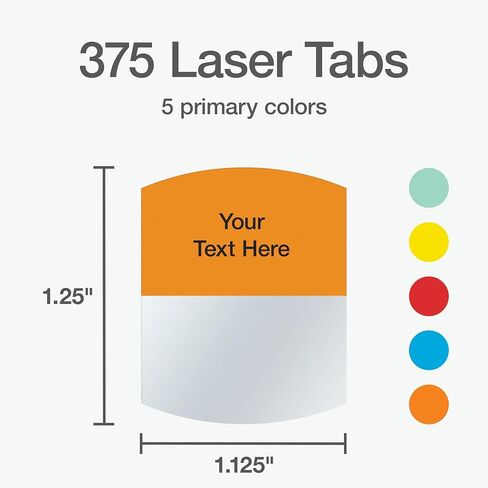 ريدي تاج، RTG33120، علامات فهرسة قابلة للطباعة بالليزر، 100/علبة، متنوعة in Kuwait