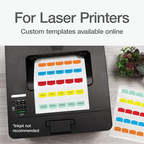 ريدي تاج، RTG33120، علامات فهرسة قابلة للطباعة بالليزر، 100/علبة، متنوعة in Kuwait