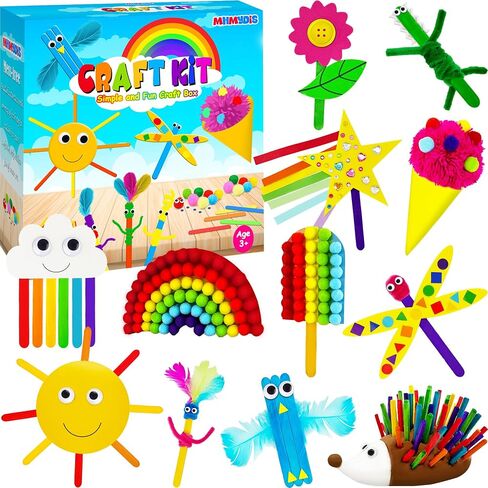 MHMYDIS Craft Kit for Kids - No Mess Creative Arts and Crafts kit for Kids Ages 4-8 - Toddler Craft Box for Preschool Girls and Boys - Gifts for Girls and Boys 3 4 5 6 7 8 Year Old in Saudi Arabia