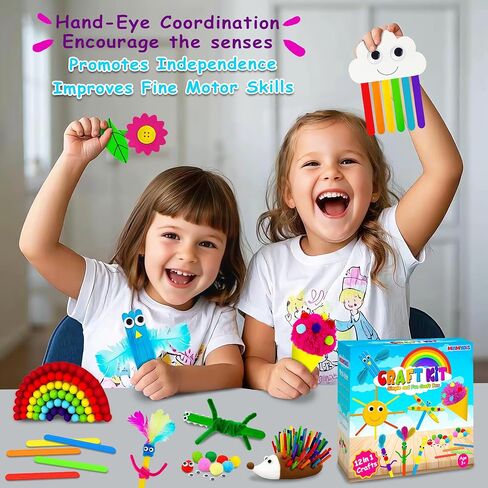 MHMYDIS Craft Kit for Kids - No Mess Creative Arts and Crafts kit for Kids Ages 4-8 - Toddler Craft Box for Preschool Girls and Boys - Gifts for Girls and Boys 3 4 5 6 7 8 Year Old in Saudi Arabia