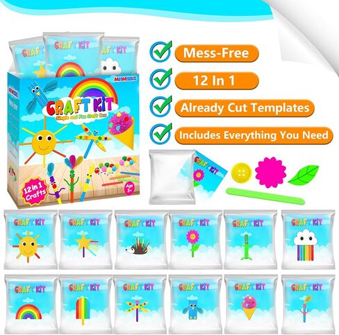 MHMYDIS Craft Kit for Kids - No Mess Creative Arts and Crafts kit for Kids Ages 4-8 - Toddler Craft Box for Preschool Girls and Boys - Gifts for Girls and Boys 3 4 5 6 7 8 Year Old in Saudi Arabia