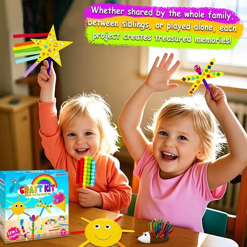 MHMYDIS Craft Kit for Kids - No Mess Creative Arts and Crafts kit for Kids Ages 4-8 - Toddler Craft Box for Preschool Girls and Boys - Gifts for Girls and Boys 3 4 5 6 7 8 Year Old in Saudi Arabia