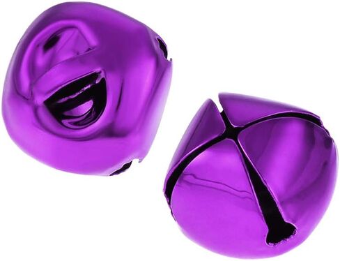 uxcell DIY Small Bells, 17mm/0.67-Inch 40pcs, Craft Bells Bulk DIY Bells for Christmas Festival Decoration Party Home, Purple in Kuwait