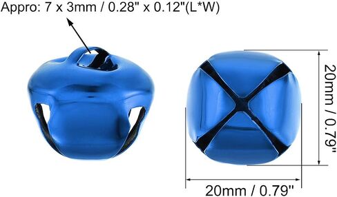 uxcell DIY Small Bells, 17mm/0.67-Inch 40pcs, Craft Bells Bulk DIY Bells for Christmas Festival Decoration Party Home, Purple in Kuwait